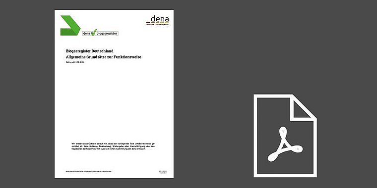 Allgemeine Grundsätze zur Funktionsweise - Biogasregister Deutschland (Stand 2019)