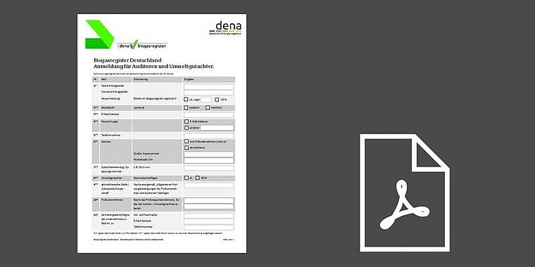 Anmeldung Prüfer (Auditoren) - Biogasregister Deutschland (Stand 2018)